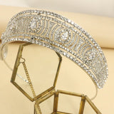 Daiiibabyyy Luxury Cubic Zirconia Bridal Crown Tiara Rhinestone Pageant Diadem Princess Crystal Tiaras CZ Headpiece Wedding Hair Accessories