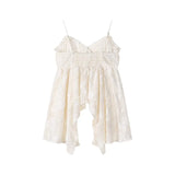 DAIIIBABYYY  -  Sexy Women's Camis Off Shoulder Solid Pure Desire Irregular Vests Mesh Korean Fashion Camisoles Summer Female Crop Tops