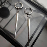 Daiiibabyyy  Stainless Steel Rivet Drop Earrings for Women Exquisite Retro Zircon Starburst Hoop Earrings Hip Hop Punk Versatile Jewelry Gift