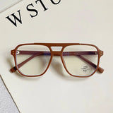 DAIIIBABYYY  -  Fashion Square Double Bridges TR90 Women Glasses Frame Clear Anti-Blu-Ray Eyewear Retro Men Optical Frame Computer Goggles