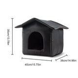 DAIIIBABYYY  -  Cats House Waterproof Outdoor Keep Warm Pet Cat Cave Beds Nest Funny Foldable And Washable For Kitten Puppy Pets Supplies