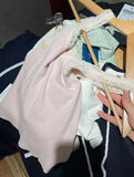 Daiiibabyyy Sweet Pink Lace Camisoles For Women 2024 Summer Ladies U Neck Cotton Sleeveless Tank Tops Female Vintage Cute Slim Crop Top