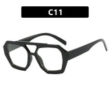 Daiiibabyyy  Unisex Sunglasses European American Double Beam Irregular New Retro High Quality Luxury Brand Personalized Popular Sunglasses
