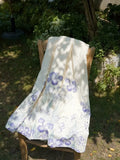 Daiiibabyyy  French Vacation Flower Print Hollow Out Loose All Match  High Waist Fashion Skirts