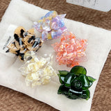 Daiiibabyyy  Three Dimensional Clip High-Grade Flower Acetate Hairpin Girly Exquisite Shark Clip