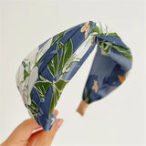 Daiiibabyyy  Wide Fabric Headbands For Women Girls Flower Knotted Hairbands Female Hair Bands Hair Hoops Hair Accessories