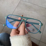 DAIIIBABYYY  -  Fashion Square Double Bridges TR90 Women Glasses Frame Clear Anti-Blu-Ray Eyewear Retro Men Optical Frame Computer Goggles