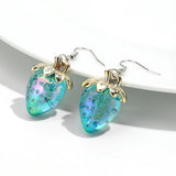 Daiiibabyyy  Boho Acrylic Colorful Transparent Strawberry Dangle Earrings for Women Fashion Resin Shiny Fruit Pendant Earring Lovely Jewelry