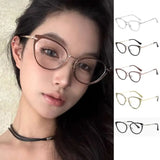Daiiibabyyy   -  New Fashion Anti Blue Light Glasses High-end Women Men Cat Eyes Glasses Protective Glasses Retro Metal Frames Eyewear