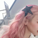 Daiiibabyyy  Women Hair Clips Hair Accessoires Barrettes Headbands Headwear Hairpins Tools Black Star Hairpins for Sweet Girls Korean Fashion