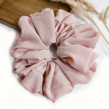 DAIIIBABYYY  -  Big Size Chiffon Scrunchies For Muslim Women Custom Elastic Volumizing Oversized Neat stitching Malaysian Bunch Hair Tie