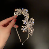 Daiiibabyyy  Fashion Simple Personality Hairbands for Women New Rhinestone Butterfly Headwear Design Wedding Bride Hair Accessories Gifts