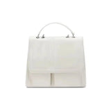 Daiiibabyyy Korean Version Niche Design New PU Fashion Original Student Class Commuting Milk White Backpack Versatile Cross-body Bag