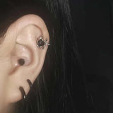 DAIIIBABYYY  -  1PC Devil CZ Stainless Steel Helix Piercing Earring Cartilage In The Ear Screw Ball Snug Flat Piercing Conch Body Piercing 16G