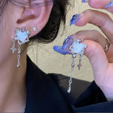 Daiiibabyyy  -  New Sweet Cool Wind Love Tassel Star Earrings Women Design Senior Sense of Fashion Personality Earring Party Jewelry Gift