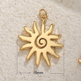 DAIIIBABYYY  -  1 pieces Vintage Zircon Twist Sun Charms Pendants DIY Bracelet Earring Jewelry Making Supplies Wholesale ﻿