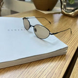 Daiiibabyyy  Fashion Style Men's Sun Glasses Oval Shape Anti-reflective Sunglasses Women Y2K Stylish Travelling Glasses for Women