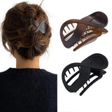 Daiiibabyyy  2/4pcs French Concord Hair Clip Acrylic Hair Claw Clips Thick Hair Flat  Grip Hair Banana Barrettes for Styling Hair Accesso