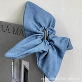DAIIIBABYYY  -  Large Scrunchie for Hair Hairties Elastic Rubberbands for Girls Bun Hairstyle Scrunchie Denim Headwear Hair Accessories