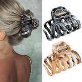 Daiiibabyyy  2Pcs Tortoise Shell Large Plastic Hair Claw Clips, Non-slip Strong Hold Hair Clamps, Retro Hair Accessories for Thick Hair
