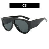 Daiiibabyyy  Retro Luxury Oversized Oval Sunglasses Women New Fashion Vintage Large Frame Sun Glasses Men Black Shadow Female