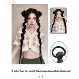 DAIIIBABYYY  -  Colorful Women's Braided Hair Extensions Millennium Hot Girl Chunky Twist Fake Hair Tail Fashion New Chinese Style
