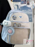 Daiiibabyyy  Japanese Cute Girl Student Schoolbags Women's Two-dimensional Small Appetite Transparent Ita Backpacks Large-capacity Backpack