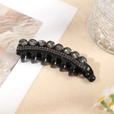Daiiibabyyy  Toothed Non-slip Banana Clip Hairpin Women Ponytail Temperament Headwear Korean Party Hair Accessories Black Fashion Hair Clip