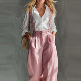 Daiiibabyyy  Ladies High Waist Pocket Playsuits Spring Summer Women New Solid Halter Jumpsuits Elegant Sleeveless Hollow Out Commute Rompers
