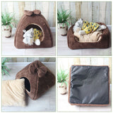 DAIIIBABYYY  -  Foldable Dog House Mat,Cat Litter Teddy Pomeranian Puppy Tent Kennel Nest,Small Medium Dog Chihuahua Mongolian Yurts,Pet Bed
