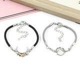DAIIIBABYYY  -  Dolphin Crescent Moon Shell Black Rope Bracelets For Women Girls Pulseras Pulseira Accessoires Bracelete Best Friend Gift