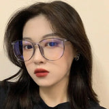 DAIIIBABYYY  -  New Transparent Computer Glasses Frame Women Men Anti Blue Light Round Eyewear Blocking Glasses Optical Spectacle Eyeglass