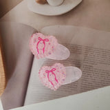 DAIIIBABYYY  -  2pc Fashion Hot Cute Heart Bow Small Hairpin Hair Side Clips for Women Girls Child Gift Hair Accessories Headwear Ornament