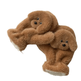 Daiiibabyyy  Cute Warm Puppy Fur Gloves Thicken Windproof Cartoon Dog Gloves Toy Poodle Mitten Skiing