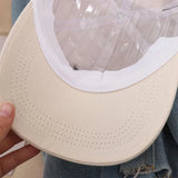 Daiiibabyyy  Simple Runny Nose Dog Baseball Cap Embroidery Korean Style Cartoon Sun Hat Y2k Sunscreen Peaked Cap Girl