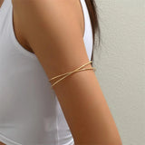 DAIIIBABYYY  -  Multilayer Gold Color Cuff Bracelet For Women Punk Style Metal Bracelet Minist Design Ins Daily Wear Party Jewelry
