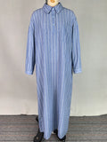 DAIIIBABYYY  -  Long Stripe Shirt Dress Woman Blue Elegant Dress 2025 New Casual Pocket Lapel Button Loose Workplace Formal Dresses