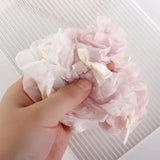 Daiiibabyyy Ins Simple Cute Bow Hair Scrunchies French Style Large Intestine Hair Ring Elegant Lady Y2K Hair Band