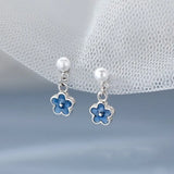 Daiiibabyyy  Elegant Imitation Pearl Flower Stud Earrings for Women New Trend Temperament Dangle Earring Party Jewelry Gifts
