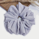 Daiiibabyyy  Big Size Chiffon Scrunchies For Muslim Women Custom Elastic Volumizing Oversized Neat stitching Malaysian Bunch Hair Tie