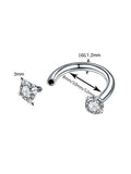 DAIIIBABYYY  -  2PCS CZ Lip Piercing Stainless Steel Lip Ring Internal Thread Zirconia Septum Piercing  Body Jewelry Helix Piercing
