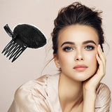 DAIIIBABYYY  -  Fluffy Hair Roots Black Magical Tape Clips High Cranial Crest for Women Natural Invisible Hairpin Tuck Comb Salon Shaped Fixator