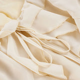 Daiiibabyyy  French Temperament Solid Ruffles Spaghetti Strap V Neck A-LINE Short Off Shoulder Dresses