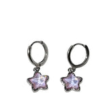 Daiiibabyyy Gothic Cute Dream Fairy Moonlight Stone Star Pendant Earrings For Egirl Y2K EMO 2000s Harajuku Goth Vintage Jewelry Accessories