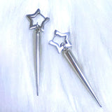 Daiiibabyyy  Punk Charms Rivet Star Earrings Korean Fashion Aesthetic Drop Earrings Women Geometric Goth Jewelry Grunge Earrings Accessories