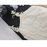 DAIIIBABYYY  -  Pure Sexy Women Dress Summer Sleeveless Lace Patchwork Korean Fashion Long Dresses Tassel Ruffles Skirt Sweet Female Clothes