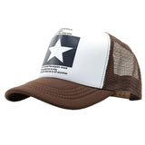 DAIIIBABYYY  - New Summer Unisex Women Men Baseball Caps Male Female Breathable Mesh Snapback Hats Five-pointed Star Driver Sunshade Hat