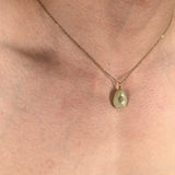 Daiiibabyyy  Natural Stone Inlaid With Gold Charm Pendants Summer coolness Necklace Stainless Steel Clavicle Chain Cool Fashion  Jewelry Gift