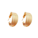 Daiiibabyyy  Exaggerated Design Geometry Multi-layered Lines Big Hoop Earrings for Women Luxury Gold Color Drop Dangle Earring Jewelry Gift