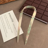 DAIIIBABYYY  -  Ins Hot Selling Retro 12cm U-shaped Hairpin Fashion Acetic Acid Hair Stick Hair Accessories For Women Girls
